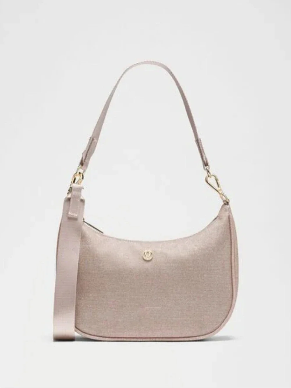 Lululemon City Essentials Small Shoulder Bag 3L, Pink Champagne Glitter